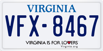 VA license plate VFX8467