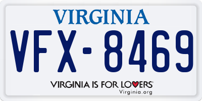 VA license plate VFX8469