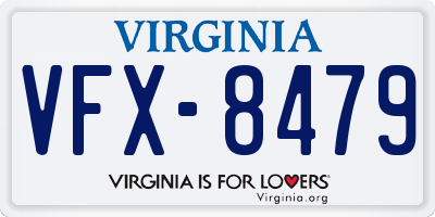 VA license plate VFX8479