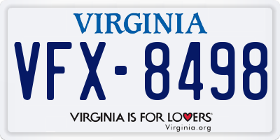 VA license plate VFX8498