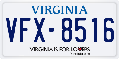 VA license plate VFX8516