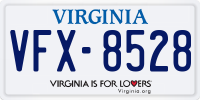 VA license plate VFX8528