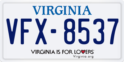 VA license plate VFX8537