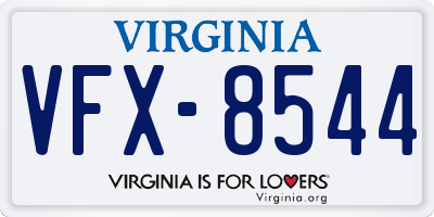 VA license plate VFX8544
