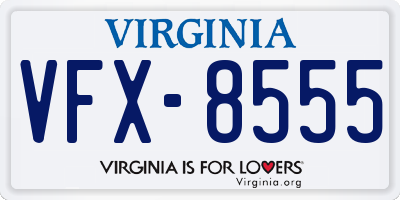 VA license plate VFX8555