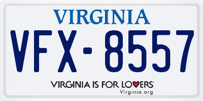 VA license plate VFX8557
