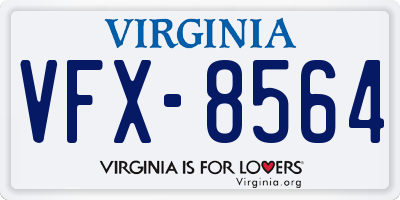 VA license plate VFX8564