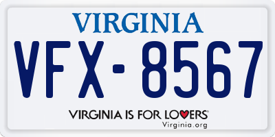 VA license plate VFX8567