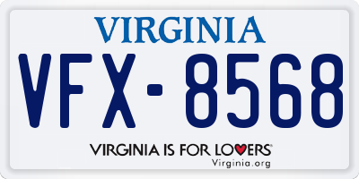 VA license plate VFX8568