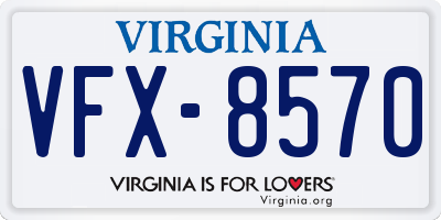 VA license plate VFX8570