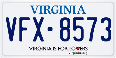 VA license plate VFX8573