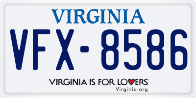 VA license plate VFX8586