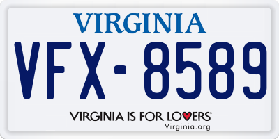 VA license plate VFX8589