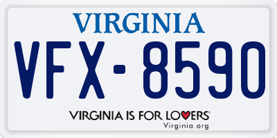 VA license plate VFX8590
