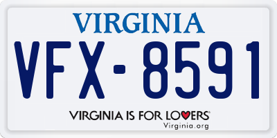 VA license plate VFX8591