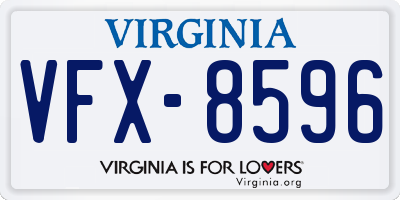 VA license plate VFX8596