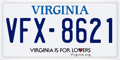 VA license plate VFX8621