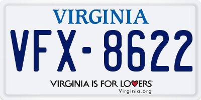 VA license plate VFX8622