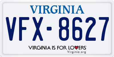 VA license plate VFX8627