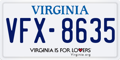VA license plate VFX8635