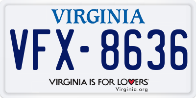 VA license plate VFX8636