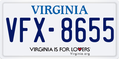 VA license plate VFX8655