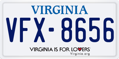 VA license plate VFX8656