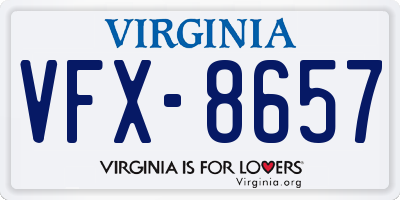 VA license plate VFX8657