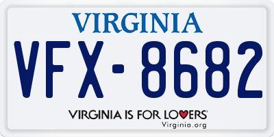 VA license plate VFX8682