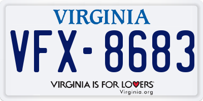 VA license plate VFX8683