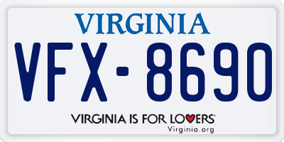 VA license plate VFX8690