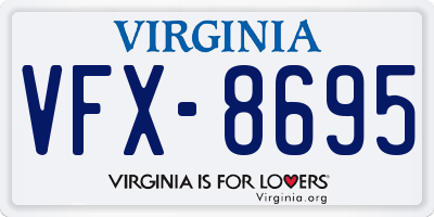 VA license plate VFX8695