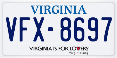 VA license plate VFX8697