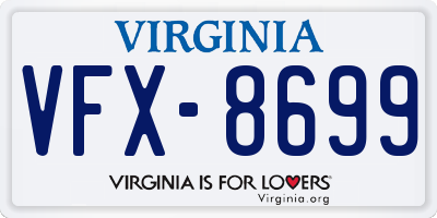 VA license plate VFX8699