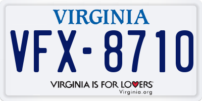VA license plate VFX8710