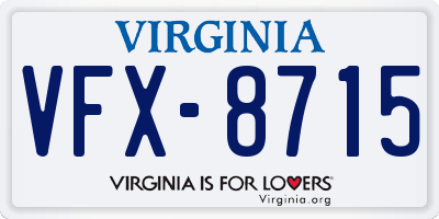 VA license plate VFX8715