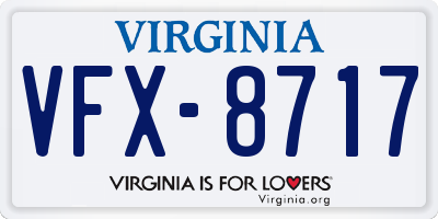 VA license plate VFX8717