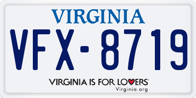 VA license plate VFX8719