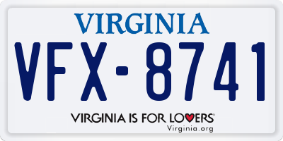 VA license plate VFX8741