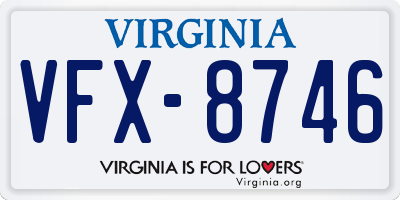 VA license plate VFX8746