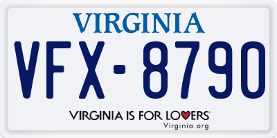 VA license plate VFX8790