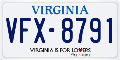 VA license plate VFX8791