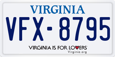 VA license plate VFX8795