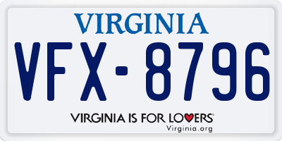 VA license plate VFX8796