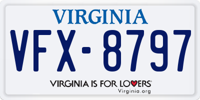 VA license plate VFX8797