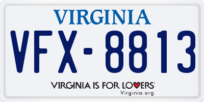 VA license plate VFX8813