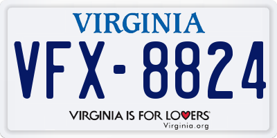 VA license plate VFX8824