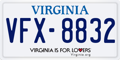VA license plate VFX8832