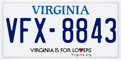 VA license plate VFX8843