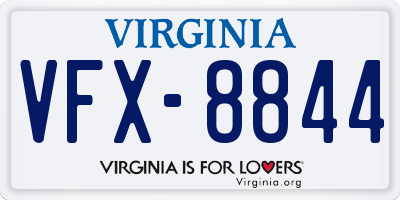 VA license plate VFX8844